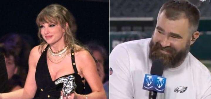 Taylor Swift dating rumors were brought up live on air, and Travis Kelce’s brother was questioned about them.