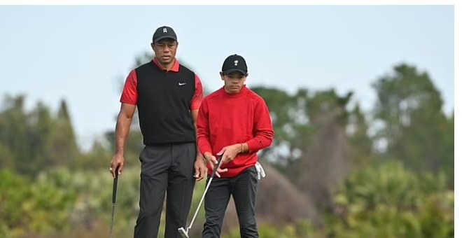 Charlie’s caddie, Tiger Woods, says, “He puts me in my place.”.