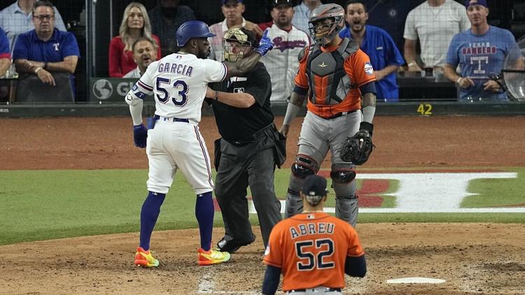 Astros reliever Abreu appealed the suspension for throwing to Garcia in Game 6 of the ALCS.