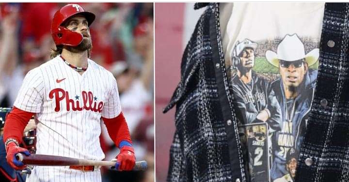 Deion Sanders inspires Bryce Harper to crush two moonshots vs Braves in NLDS