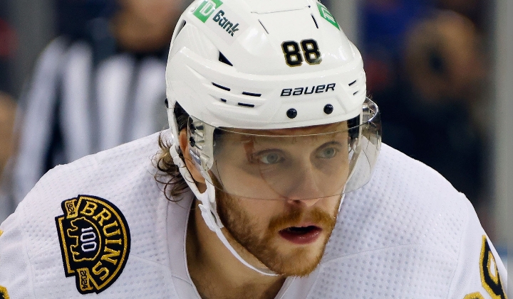 Before the Bruins-Predators game, David Pastrnak had a “very special moment.”.