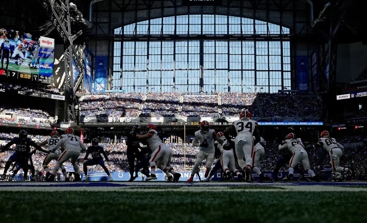 A baby was born on the field during a game between the Indianapolis Colts and the Cleveland Browns.