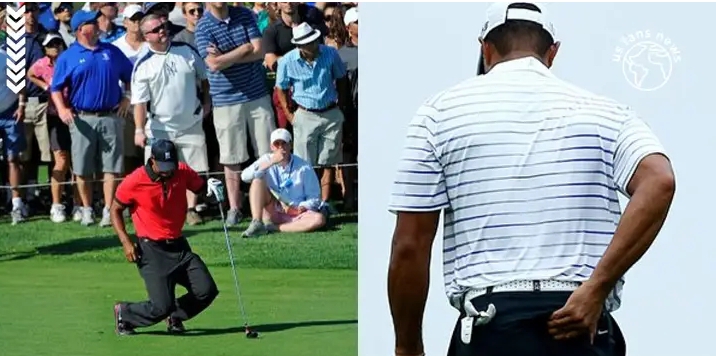 Tiger Woods collapsed on the field, causing the organizers to quickly turn off the camera