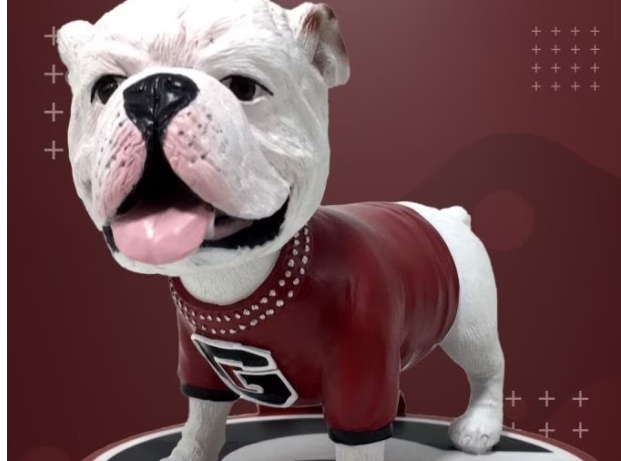 Georgia Bulldogs celebrate life of late mascot Que with bobblehea