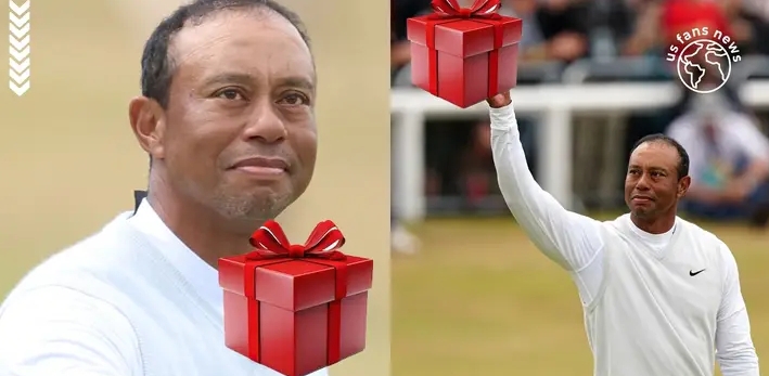 Tiger shed tears when he received this gift from a fan