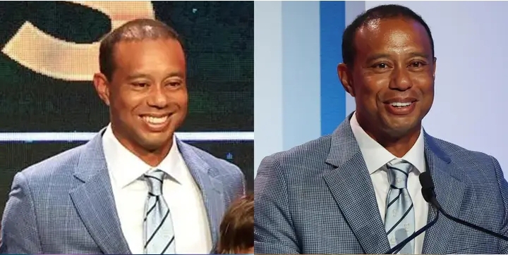 Tiger appeared on the red carpet with a crumpled blue jacket and a forced smile on his face, what happened?