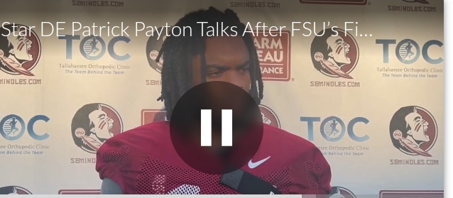 Watch Star DE Patrick Payton Talks After FSU’s First Spring Practice