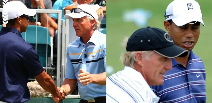 How did Greg Norman’s advice to Tiger Woods cause Tiger Woods’ career to fall into the abyss?