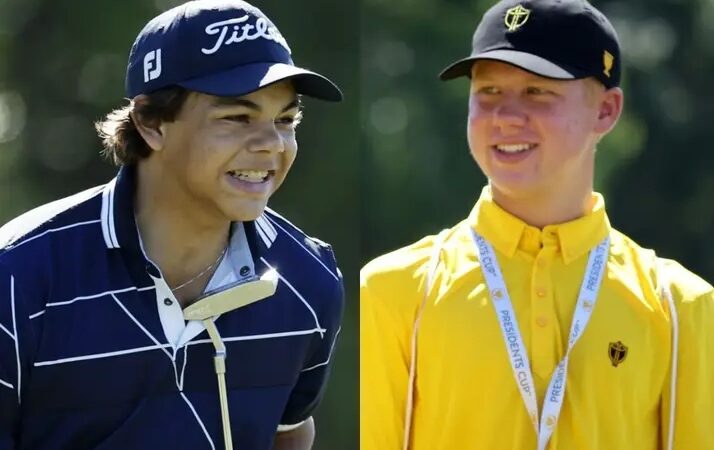 Charlie Woods and Jacob Immelman recreate their father’s duel 16 years ago as Tiger Woods and Trevor Immelman watch