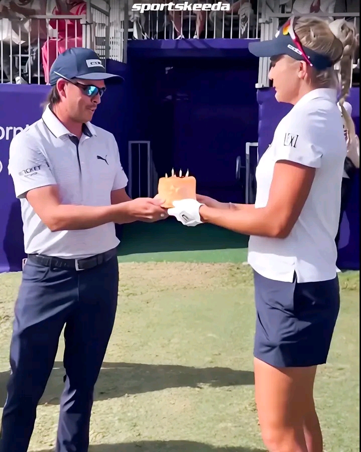 SURPRISED: Lexi Thompson Surprises Rickie Fowler with a Cake and a $2.5M Worth of Shocking Things on the First Tee to Celebrate His Birthday